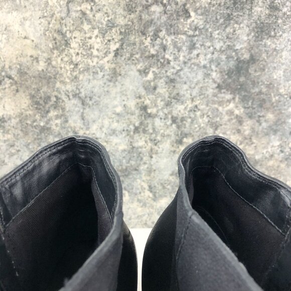 BP Women's Size 9M Trolley Black Leather High Heel Side Zip Ankle Booties Boots - Picture 4 of 15